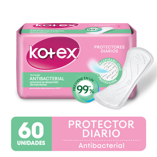 Protector Diario Kotex Antibacterial x 60 Un