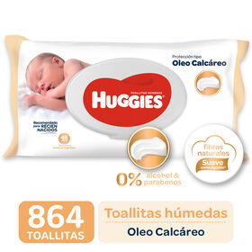 18 Packs TOALLITAS HUMEDAS HUGGIES OLEO CALCAREO x48