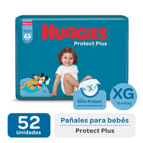 Pañales Huggies Protect Plus Xg X 52 Unidades