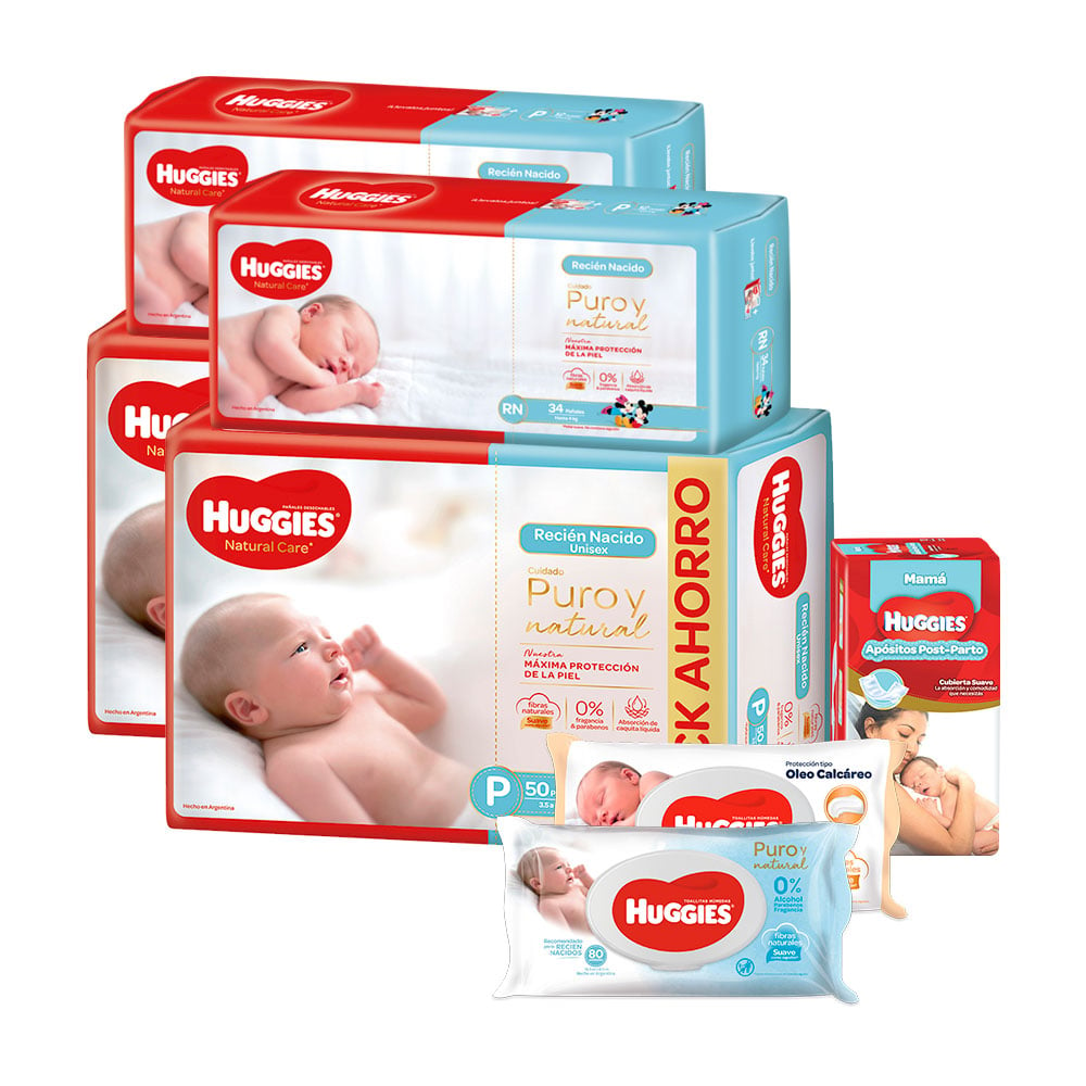 Combo Baby Shower Huggies Natural Care
